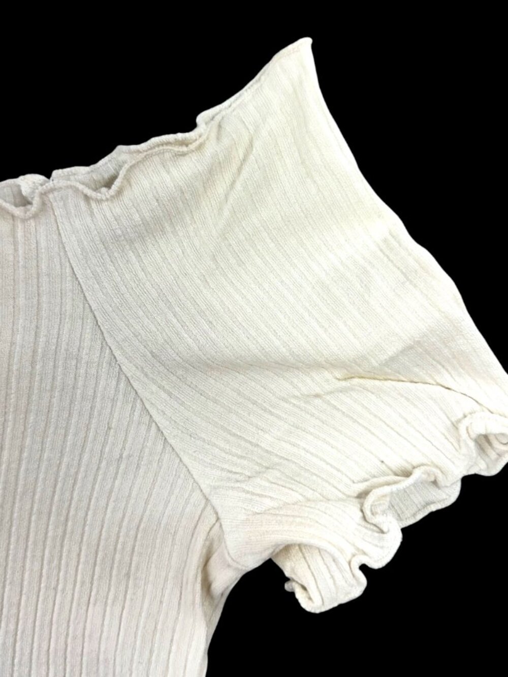 Apple Off the Shoulder Ribbed Top - Picture 4 of 6